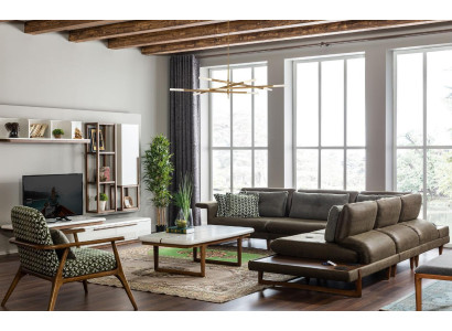 Stilvolles L-förmiges Ecksofa im modernen und luxuriösen Stil