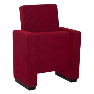 Sessel Sofa 1-Sitzer Design Luxus Rot Stuhl Klassisch Stoff Textil Neu