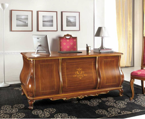 Klassischer Chef Schreibtisch Büro Tische Italienische Möbel Computer Office Neu