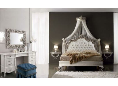 Schlafzimmer Komplett Set Königliches Barock Bett Schminktisch Nachttisch 6 tlg.