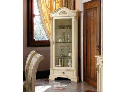 Eck Vitrine Glas Schrank Wohnzimmer Schaufenster 1tür Vitrinen Barock Rokoko Neu