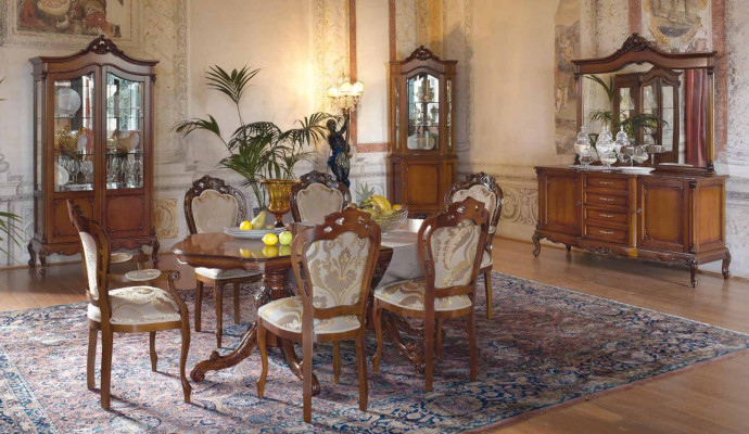Klassischer Luxus Tisch Holz Tische Barock Rokoko Deko Antik Stil Ess Wohn