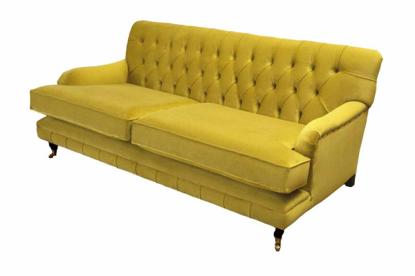 Chesterfield Sofa Polster Couch 3 Sitzer Gelb Gelb Sofas Couchen