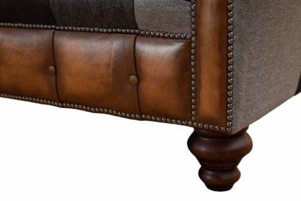 Chesterfield 3 Sitzer Couch Polster Textil Couchen Wohnzimmer Sofa Neu