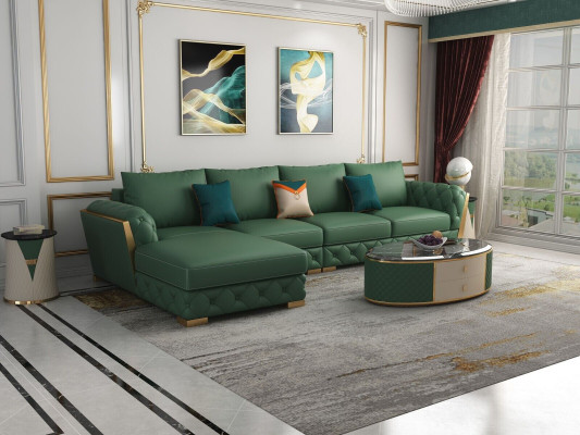 Ecksofa L-Form Garnitur Design Modern Sofas Couch Wohnlandschaft Ledersofa Sofa