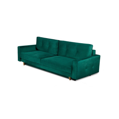 Funktionelles und mega komfortables 3-Sitzer-Schlafsofa in luxuriösem Grün