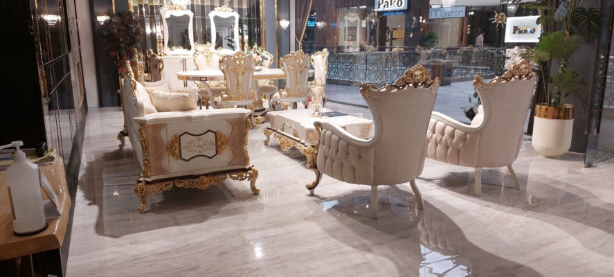Luxus Chesterfield Set 3+3+1 Couchtisch Barock Rokoko Sitzpolster Garnituren