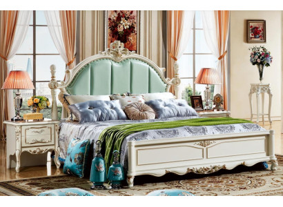 Luxus Bett Holzbett Schlafzimmer mit Nachttischen 3tlg. Set Betten Neu