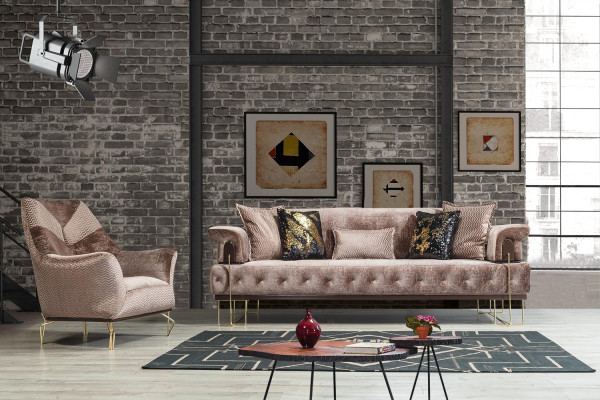 Luxus Dreisitzer braun Sofa 3 Sitzer Sofas Design Modern Design Möbel