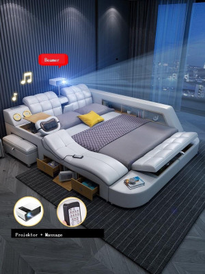 Multifunktion Deluxe Betten Massage Bett Hotel Polster Led usb Radio