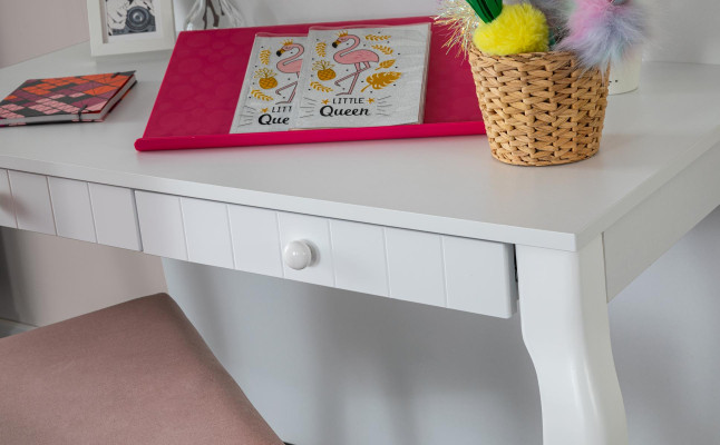 Design Mädchen Jugendzimmer Set Bett Nachttisch Kleiderschrank 6tlg.
