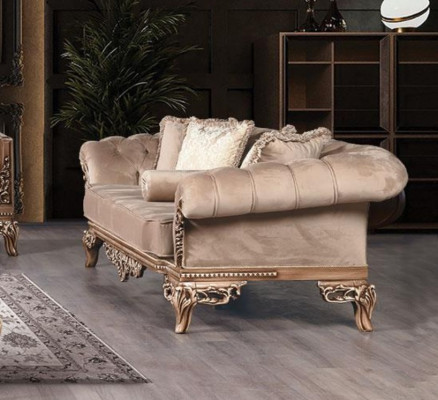 Garnitur Sofa Sessel Sofagarnitur 3+1+1 Sitzer Luxus Gruppe Barock Rokoko Möbel