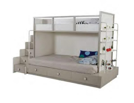 Etagenbett Hochbett Spielbett Kinderbett mit Schubladen Modern Holz Massiv 