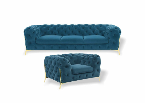 Italien Möbel Sofagarnitur 3+1 Sitzer Design Sofa Polster Couchen Chesterfield