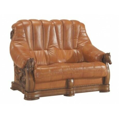 Wohnzimmer Sofagarnitur Couch Polster Sitz Deko Sofa Leder Holz 3+2+1 Set