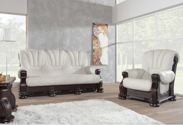 Sofagarnitur 3+1+1 Sitzer Klassischer Wohnlandschaft Sofas Polster Couchen Neu