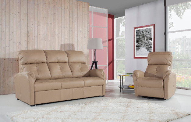 Sofagarnitur 3+1+1 Sitzer Set Design Sofas Polster Couchen Relax Leder