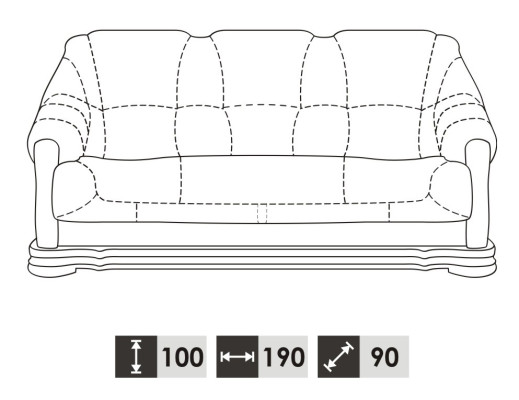 Robuste Leder Sofagarnitur 3+2 Sitzer Moderne Wohnzimmer Couchen