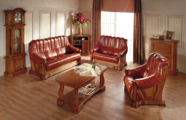 Sofagarnitur 3+2 Sitzer Klassischer Wohnlandschaft Sofas Couchen Polster Neu