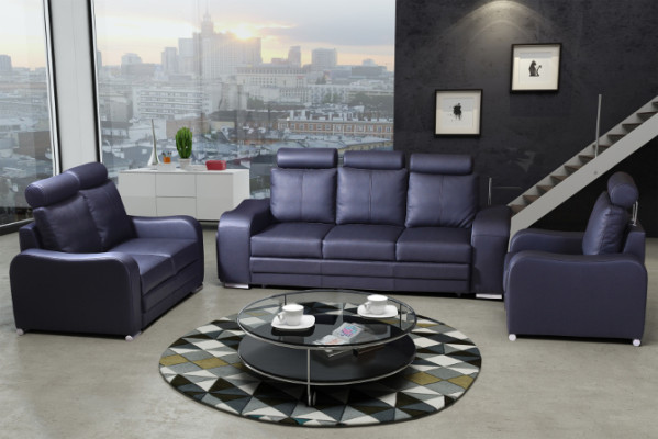 Sofagarnitur 3+1 Sitzer Set Design Sofas Polster Couchen Leder Relax