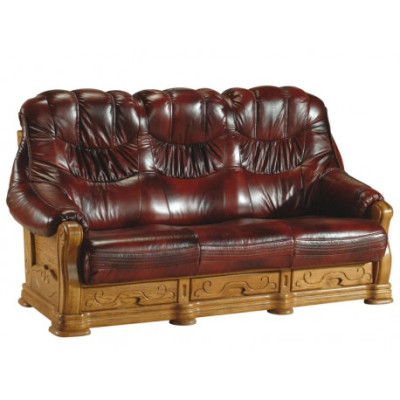 Garnitur 3+2 Sitzer Couch Polster Garnituren Sitz Set 100% Italienisches Leder