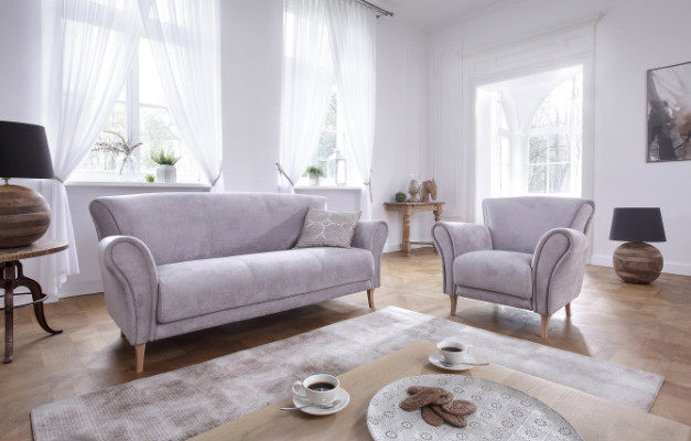 Sofa 3 Sitzer Sofas Couch Polster Garnitur Moderne Couchen Stoff Sitz