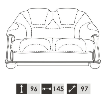 Sofa 2 Sitzer Sitz Klassischer Wohnlandschaft Sofas Couchen Polster Zweisitzer