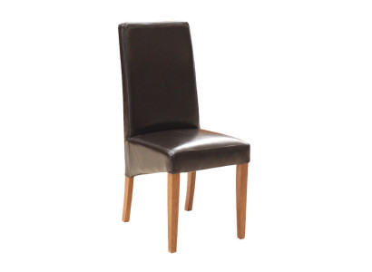 Set 2x Sessel Stuhl Designer Holz Polster Stühle Gastro Esszimmer 100% Leder
