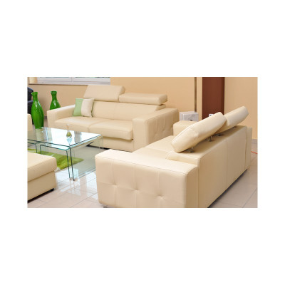 Sofagarnitur 3+1 Sitzer Set Design Sofas Polster Couchen Leder Deko Relax