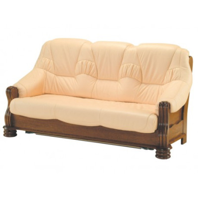 Sofagarnitur Ledersofa Männer Club Sofa Couch Polster Sitz 3+1+1 Komplett