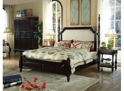 Amerikanische Holz Betten Luxus Echtholz Möbel Schlafzimmer Bett 3tlg. Set Neu