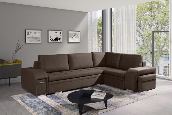 Polstersofa Loungesofa Couch Sitzgruppe Wohnzimmer mit Kissen Sofa L-Form Schlaf