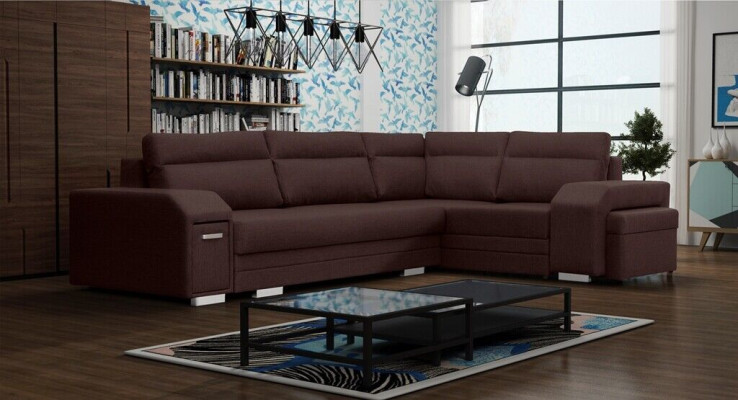 Wohnlandschaft Ecksofa Bettkasten Schlafsofa Sofa Polstersofa Eck Sofas Couch