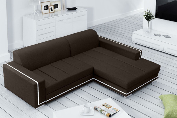 Sofa Schlafsofa Designer Sofa mit Bettfunktion + Bettkasten Ecksofa Couch NEU