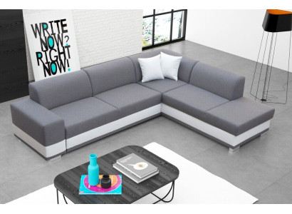 Polstersofa Loungesofa Sitzgruppe Couch Wohnzimmer mit Kissen L-Form Sofa