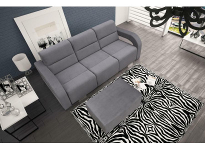 Schlafsofa Klappcouch 3-Sitzer Schlaffunktion + Bettkasten Couch Sofa Klappsofa