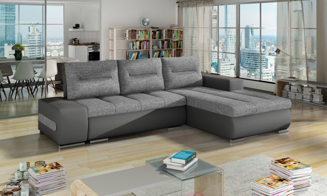 Ecksofa Sofa Textil Schlaf Bettfunktion Couch Sofas Couchen Eckgarnitur Polster