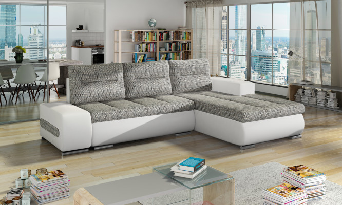 Ecksofa Sofa Textil Schlaf Bettfunktion Couch Sofas Couchen Eckgarnitur Polster