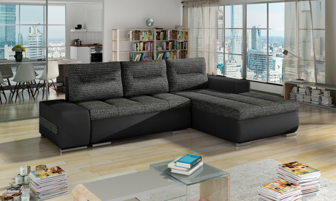 Ecksofa Sofa Textil Schlaf Bettfunktion Couch Sofas Couchen Eckgarnitur Polster