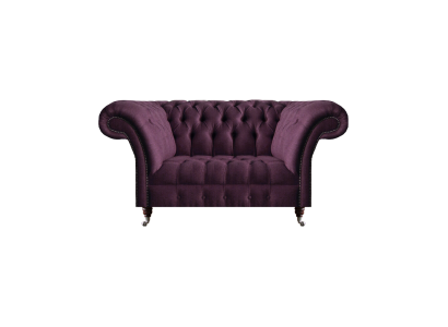 Lila Chesterfield Polstersofa Wohnzimmer Designer Zweisitzer Edle Couch