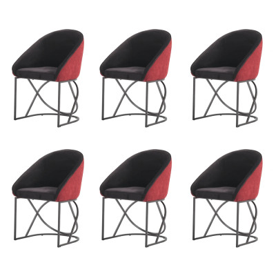 Luxus Designer Grüner Esszimmerstuhl 6x Stühle Einsitzer Moderne Esszimmer