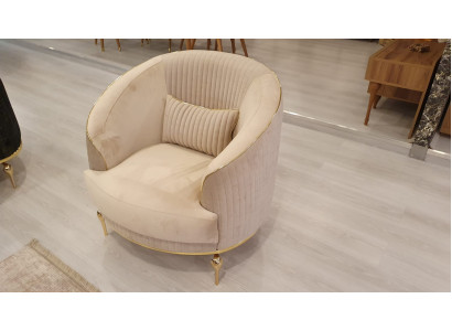 Luxus Sessel Wohnzimmer Beige Sessel Gepolstertes Moderner Club Relax