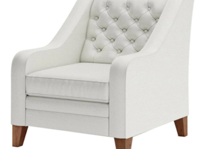 Sessel Textil Stoff Weiß Kreative Möbel Neu Wohnzimmer Modern Chesterfield loft