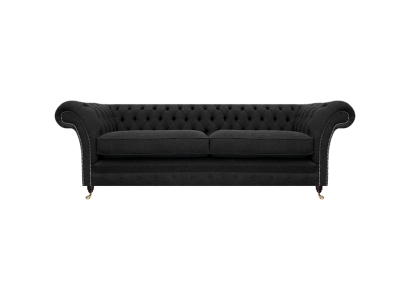 Polstermöbel Schwarz Polstersofa Designer Sofa Zweisitzer Couch Neu Chesterfield