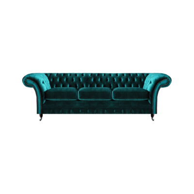 Wohnzimmer Grün Dreisitzer Sofa Couch Textil Möbel Polstersitz Möbel