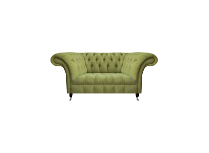 Wohnzimmer Grüner Chesterfield Zweisitzer Polstersofas Designer Möbel