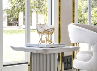 Beistelltisch Weiß Wohnzimmer Metall Glas Neu Modern Design Möbel Luxus