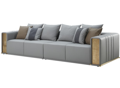 Sofa 4 sitzer Grau Luxus Wohnzimmer Modern Design Couchen Neu Kreative