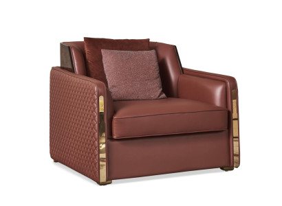 Sessel Club Lounge Designer Sessel Gepolstertes Sofa 1 Sitzer Fernseher