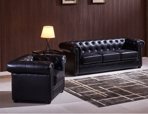 Rote Chesterfield Stoff Polster Dreisitzer Wohnzimmer Couch Design